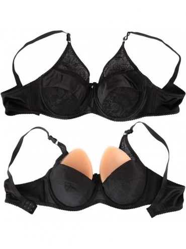 Accessories Silicone Breast Forms Pocket Bra for Mastectomy Crossdresser Cosplay - Black - CH18L9MZ46O $16.66