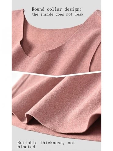 Thermal Underwear Women's Heated Thermal Vest Underwear Sleeveless Tank Top Vest T-Shirt - Nude Pink - CV194GQTLE6 $17.16