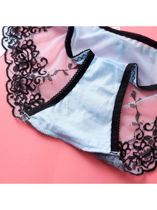 Women's Underwear Sexy Lace Embroidery Bikini Panties Silky Comfy Lace ...