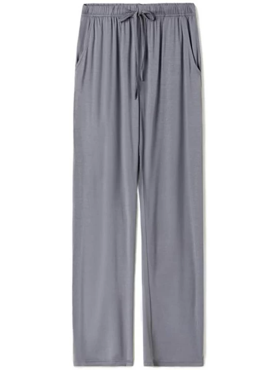 Bottoms Women's Soft Cotton Lounge Pajama Pants with Pockets - Dark Grey - C119944GXD8 $13.83