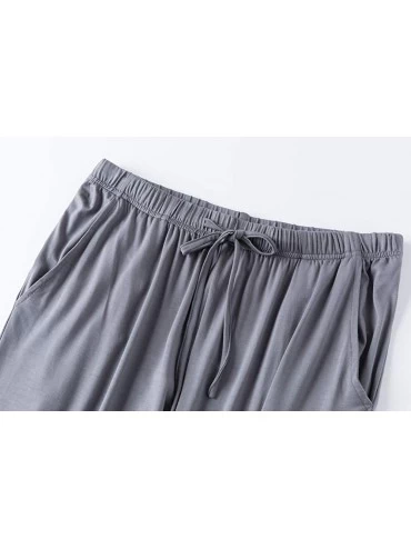 Bottoms Women's Soft Cotton Lounge Pajama Pants with Pockets - Dark Grey - C119944GXD8 $13.83