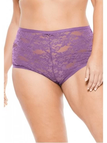 Panties Women's Plus Size 2-Pack Lace Full-Cut Brief Underwear - Nude Pack (1075) - CY18TR58HWK $13.65