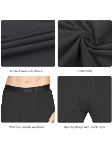 Thermal Underwear Men's Heavyweight Thermal Underwear Pants Fleece Lined Long Johns Baselayer Bottom - 1-black - CB18LE9U3W9 ...