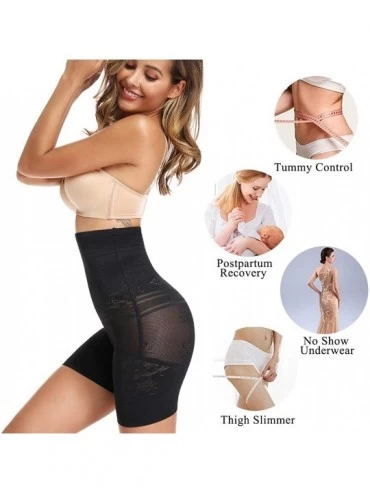 Shapewear High Waist Body Shaper Shorts for Women Tummy Control Shapewear Shorts Thigh Slimmer Panties - Black (Firm Control)...