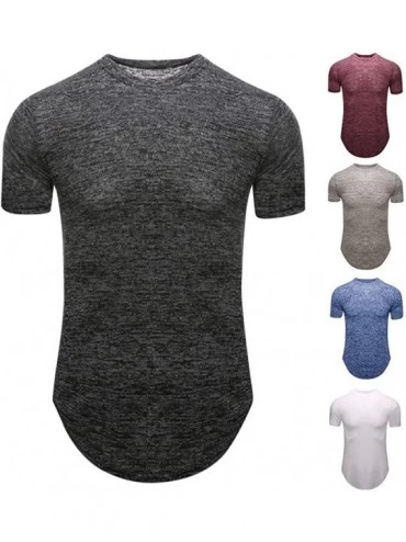 Thermal Underwear Mens Dry-Fit Running T-Shirt- Active Athletic Tees Summer Moisture Wicking Tops Crewneck Short Sleeve Hemli...