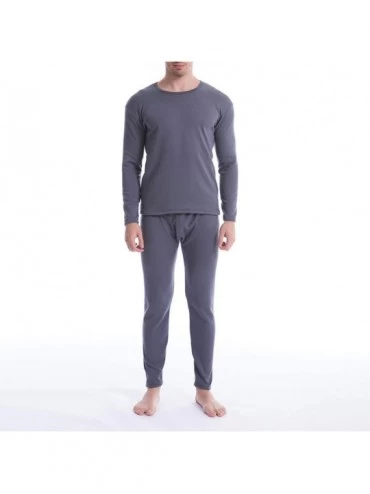 Thermal Underwear Men Ultra Soft Thermals Underwear Long Johns Set with Thick Plush Lined (Dark Grey-L-for Men) - Dark Grey -...