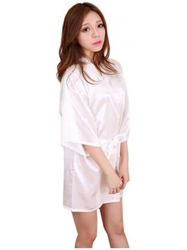 Robes Sexy Satin Night Robe Lace Bathrobe Perfect Wedding Bride Bridesmaid Robes Dressing Gown for Women. As the Photo Show6 ...