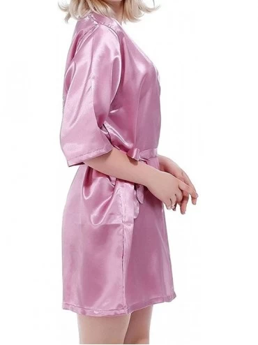 Robes Sexy Satin Night Robe Lace Bathrobe Perfect Wedding Bride Bridesmaid Robes Dressing Gown for Women. As the Photo Show6 ...