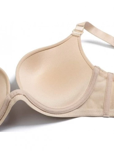 Bras Women Push up Plunge Bra Comfort Padded T-Shirt Bra Add One Cup Convertible Straps - Nude - CJ1944UL8LX $24.86