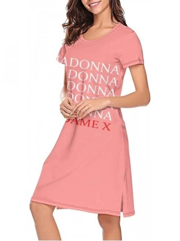 Nightgowns & Sleepshirts Madonna-Sexy-Rebel-Heart- Sexy Nightgowns Long Nightdress Sleepshirts Sleepwear for Women Men - Whit...