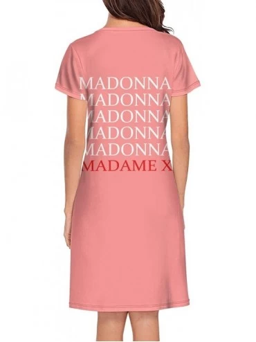 Nightgowns & Sleepshirts Madonna-Sexy-Rebel-Heart- Sexy Nightgowns Long Nightdress Sleepshirts Sleepwear for Women Men - Whit...