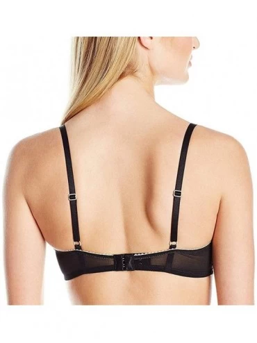 Bras Natural French Lace Underwire Bra H20-1166B - Black/Toasted Almond - CA12DQVOM4V $24.38