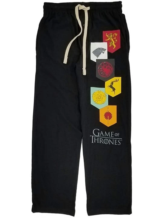 Sleep Bottoms Mens Black Knit Lounge Pants Sleep Pants Pajama Bottoms - CX18QEUYUN4 $15.77