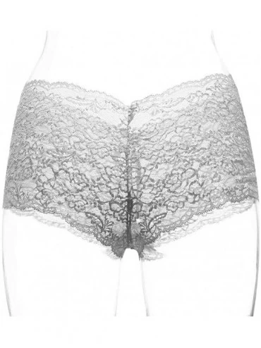 Tops Womens Clothing Panties Boyshort Panty Thongs Bikini Hipster Open Crotch Soft Lace Edge Panties 1 2 or 6 Pack B gb - CC1...