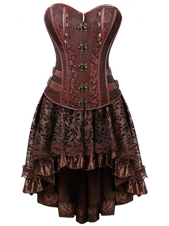 Steampunk Corset Skirt with Zipper-Multi Layered High Low Outfits ...