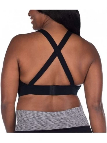 Bras Cross Back Wirefree Comfort Bralette - Black - CF18GDT3TGS $17.31