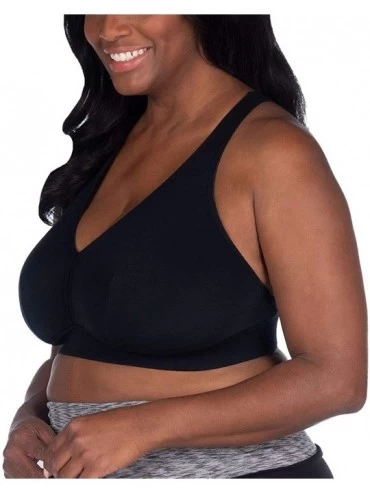 Bras Cross Back Wirefree Comfort Bralette - Black - CF18GDT3TGS $17.31