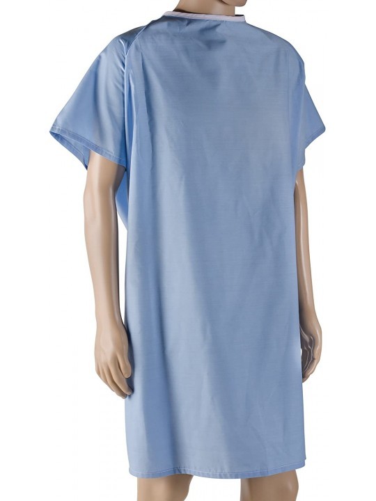 DMI Hospital Gown- Easy Access Patient Gown- Blue Hospital Gown- Blue ...