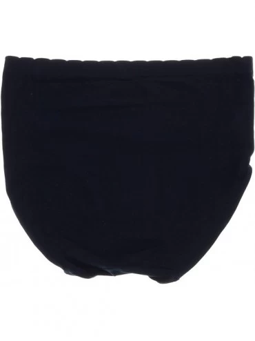 Panties Women's Plus Size Microfiber Hi-Rise Brief Panties (3Pr) - Grey- Beige & Navy Blue - C318H8GCX5E $23.12