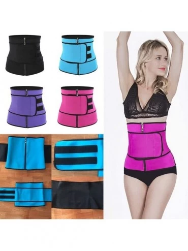 Shapewear Women Latex Waist Cinchers Corset Trimmer Body Shaper Waist Trainer - Black - CV18WE7HGYC $15.43