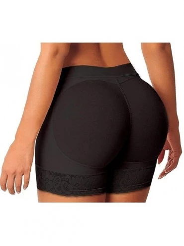 Shapewear Womens Seamless Butt Lifter Padded Lace Panties Enhancer Underwear - Black - CO182DE6QW3 $14.24