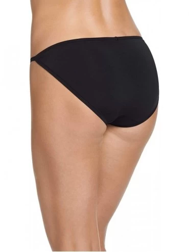 Panties Women's Underwear Smooth & Radiant String Bikini - Black - C818RIIRLWS $9.70