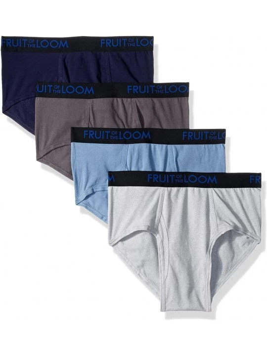 Briefs Men's 4pk Breathable Cotton Micro-mesh Briefs - Assorted - CP12IFSO33Z $13.10