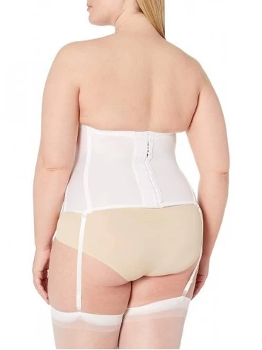 Bustiers & Corsets Women's Plus Size Smooth Satin Hourglass Bustier - White - CS1113C7QNP $47.59