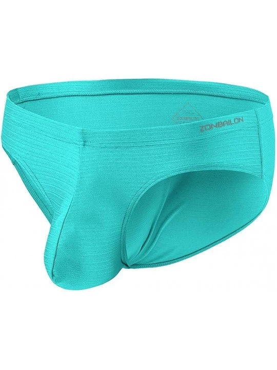 Boxer Briefs Men's Underwear Boxer Briefs Low Rise Bulge Pouch Silk Tagless Soft Pack - Bgreen 1 Pack - CH18AK5276Z $11.73