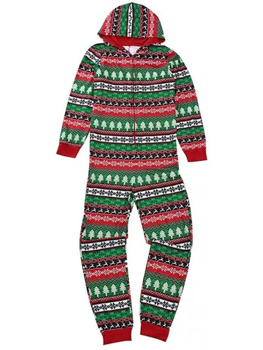 Sleep Sets Family Casual Onesies for Christmas Party- Long Sleeve Zipper Up Hooded Romper Jumpsuits Xmas Family Matching Paja...