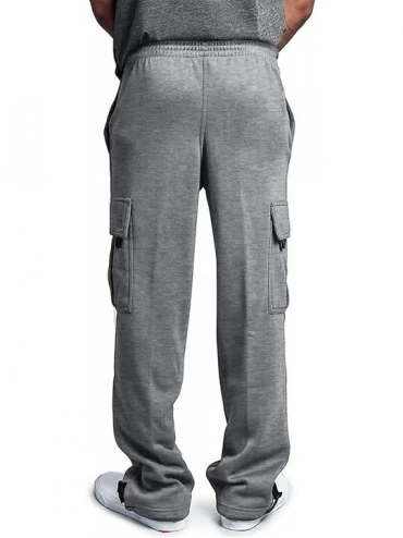 Sleep Bottoms Men's Athletic Workout Pants Fitness Tapered Joggers Track Sweatpants - 3- Gray - C8190ZXMOYS $22.56