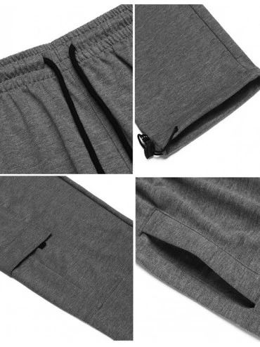 Sleep Bottoms Men's Athletic Workout Pants Fitness Tapered Joggers Track Sweatpants - 3- Gray - C8190ZXMOYS $22.56