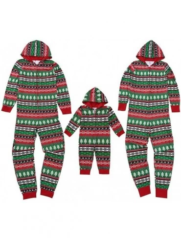 Sleep Sets Family Casual Onesies for Christmas Party- Long Sleeve Zipper Up Hooded Romper Jumpsuits Xmas Family Matching Paja...