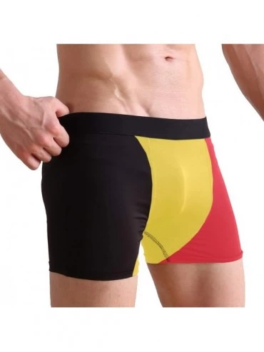 G-Strings & Thongs Breathable Boxer Brief Underwear Mens Boys Belgian Flag - Black - C518YZ7QLLS $18.60