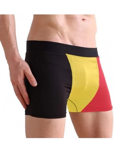 G-Strings & Thongs Breathable Boxer Brief Underwear Mens Boys Belgian Flag - Black - C518YZ7QLLS $18.60