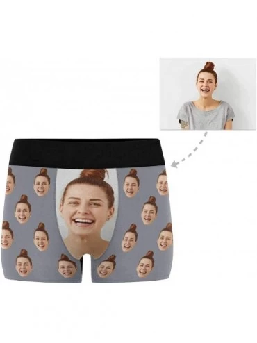 Boxers Custom Face Boxers Multi Girlfriend Faces Royal Personalized Face Briefs Underwear for Men - Multi 7 - CC18A405EYA $27.24