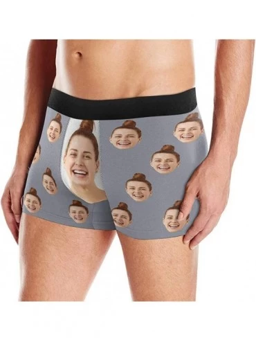 Boxers Custom Face Boxers Multi Girlfriend Faces Royal Personalized Face Briefs Underwear for Men - Multi 7 - CC18A405EYA $27.24