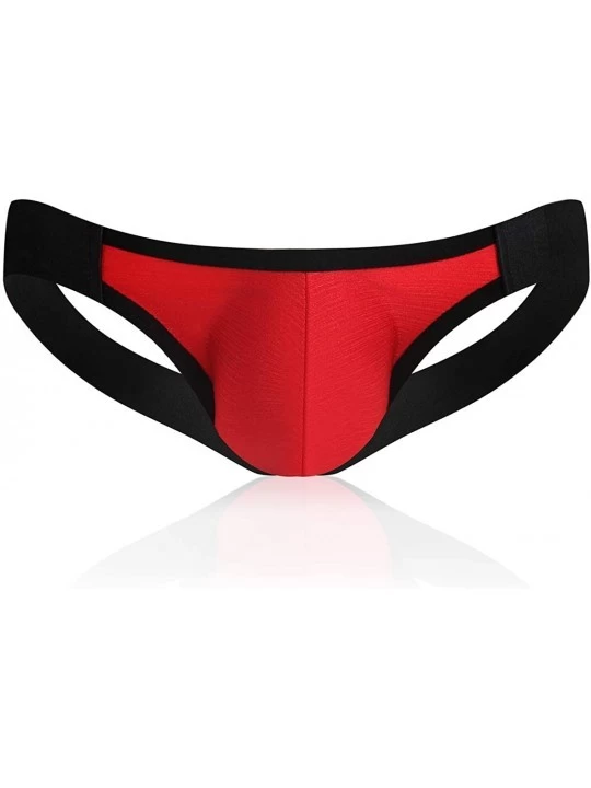 Bikinis Men's Sexy Low Rise Briefs Tagless Underwear - Ak9084-ared - CS1944O5T8M $7.91