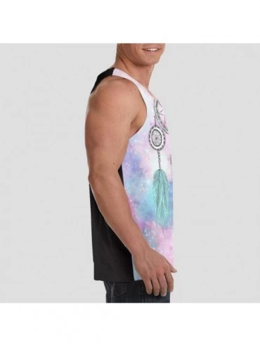 Undershirts Men's Fashion Sleeveless Shirt- Summer Tank Tops- Athletic Undershirt - Galaxy Dream Catcher - C619DWCEC89 $17.05