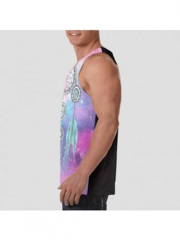 Undershirts Men's Fashion Sleeveless Shirt- Summer Tank Tops- Athletic Undershirt - Galaxy Dream Catcher - C619DWCEC89 $17.05