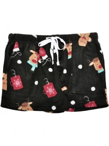 Sets Women's Cozy Fleece Pajama Shorts with Free Mystery Tank TOP - Gingerbread Man - CI18KNOKTNZ $10.52