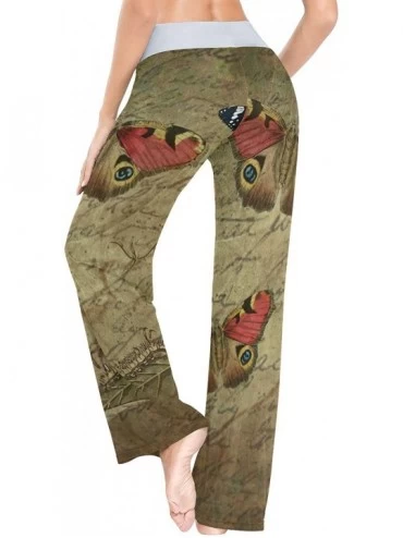 Bottoms Butterfly Old Womens Pajama Pants Loose Long Lounge Sleepwear Yoga Gym Trousers - C119DWH0OEI $21.25