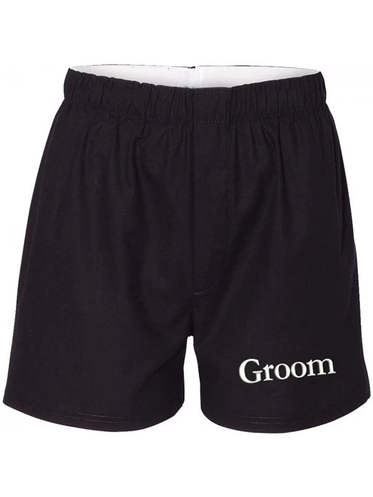 Boxer Briefs Cotton Groom Boxers - Black - CP18506970L $23.76