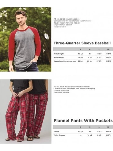 Sleep Sets Family Christmas Pajamas for Men Festive AF Plaid Sleepwear Mens Pajama Sets - Style 6 - C71932OKG33 $29.25