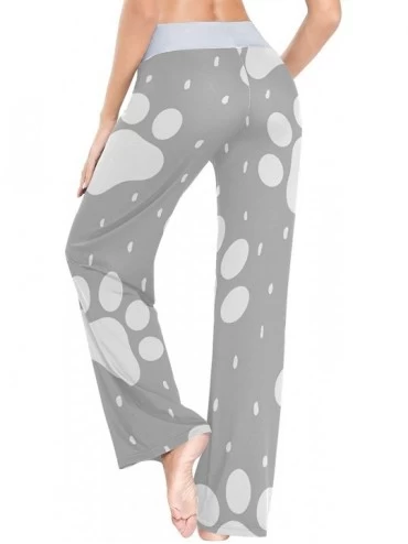 Bottoms Women's Fashion Yoga Pants Palazzo Casual Print Wide Leg Lounge Pants Comfy Casual Drawstring Long Pajama Pants - Pet...