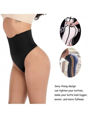 Shapewear Women Sexy Thong Panty Waist Cincher Girdle Tummy Control Shapewear Slimmer Body Shaper - Black*2 - CF18IGWSYSG $13.01