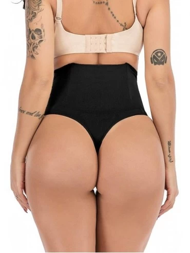 Shapewear Women Sexy Thong Panty Waist Cincher Girdle Tummy Control Shapewear Slimmer Body Shaper - Black*2 - CF18IGWSYSG $13.01