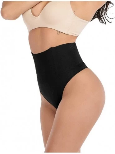 Shapewear Women Sexy Thong Panty Waist Cincher Girdle Tummy Control Shapewear Slimmer Body Shaper - Black*2 - CF18IGWSYSG $13.01