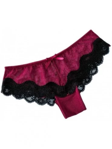 Panties Sexy Panties Womens Thong Underwear Bikini Underwear Seamless Bikini Pantise - Wine - CI1962HEERR $6.84