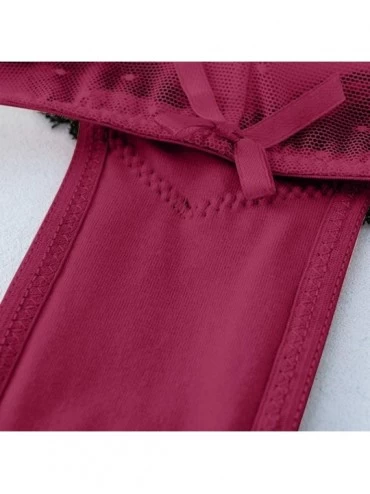 Panties Sexy Panties Womens Thong Underwear Bikini Underwear Seamless Bikini Pantise - Wine - CI1962HEERR $6.84